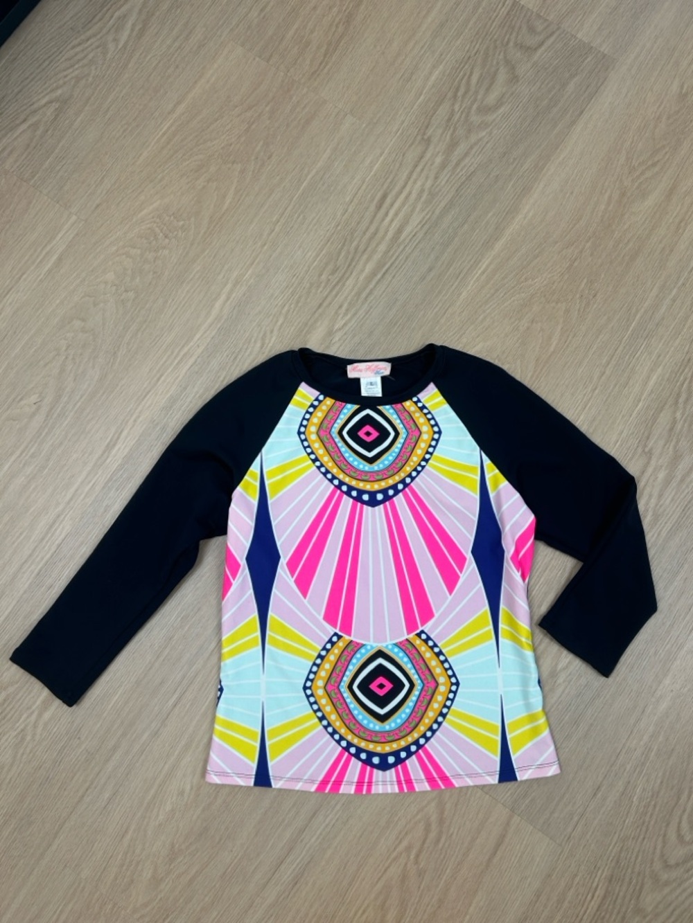 Mara Hoffman Rays Print Rash Guard L - Picture 2 of 5